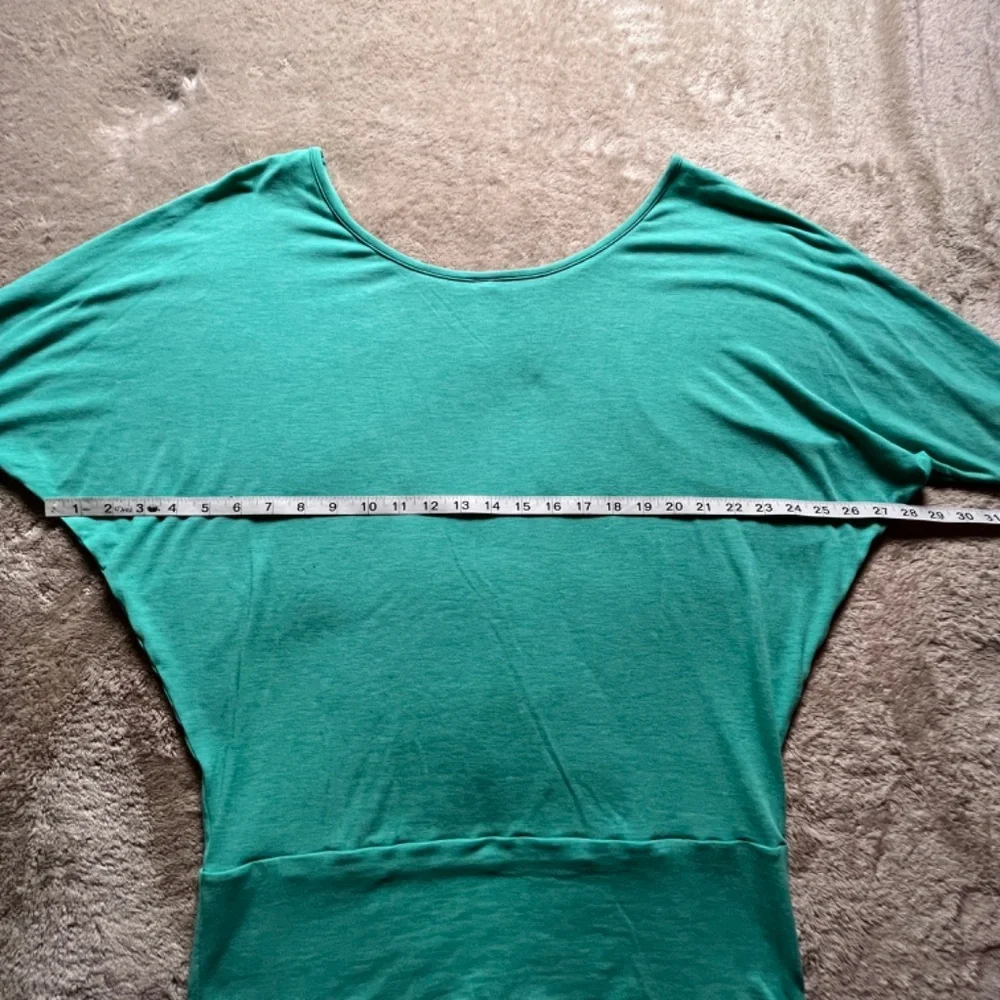 Women's Turquoise Batwing Workout Yoga Top Blouse L/S Loose Fit Athletic - Picture 11 of 12